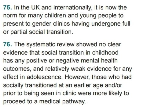 10. One of the most controversial sections of the Cass Review calls for restrictions on social transition, spreading fear that social transition could 'change' a child's gender permanently and advocating for restrictions.