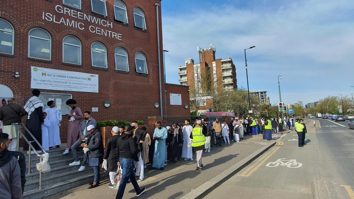 Eid Mubarak to all who joined us for Eid prayers at @GICMosque today! With over 24 thousand attendees, we wish you a joyous and blessed Eid celebration. May this special day bring happiness, peace, and unity to all. #EidMubarak #GreenwichIslamicCentre