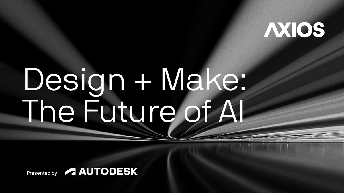 Join our CEO @andrew_anagnost and @axios as they discuss building an AI-powered workforce. Live now: autode.sk/3vQAI0j. #MakeAnything