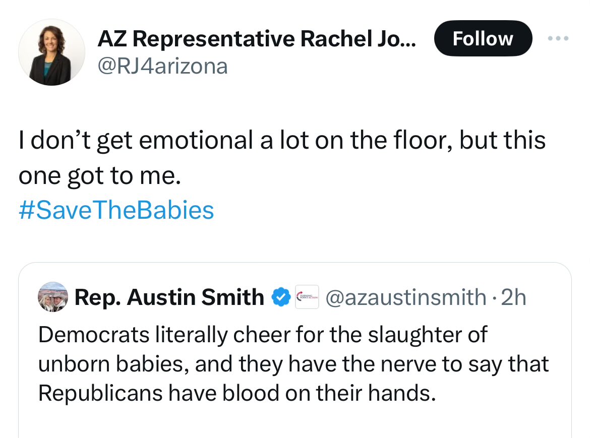 The unmitigated gall of this woman. Getting “emotional” while laughing at pregnant rape victims who are forced to give birth while #MAGAMorons like @azaustinsmith lie about abortions. All y’all are pathetic. #AbortionBansHurtWomen