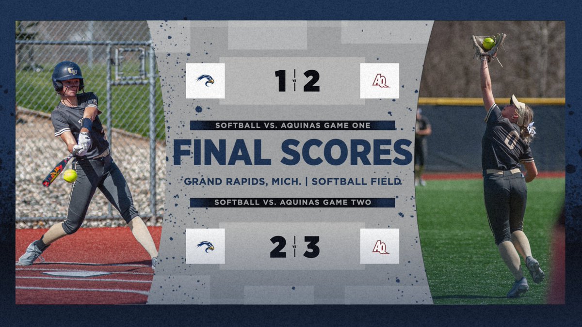 Aquinas sweeps Softball in the DH with two walk offs. #TogetherweSOAR