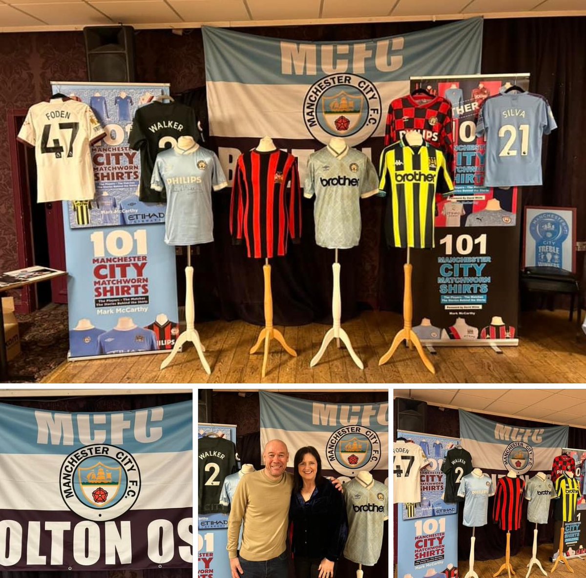 Great night at the MCFC Bolton Branch this evening with the books and quiz supported so well meeting yet another set of top blues. Please feel free to direct message if you are interested in having the quiz and shirt talk attend a branch meeting.
