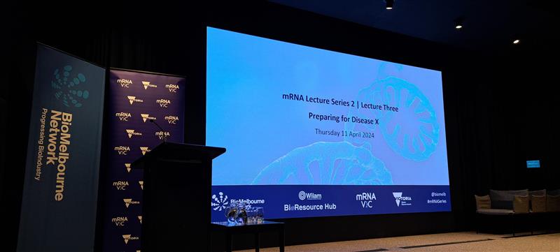 Welcome to the 2024 mRNA Lecture Series event: Preparing for Disease X, delivered in partnership with mRNA Victoria and the State Government of Victoria biomelbourne.org/event/mrna-lec… #mRNASeries