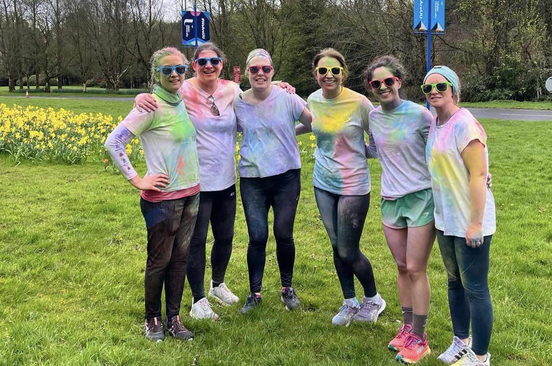 Staff @ulsterunibiomed enjoyed taking part in the UUC @ulsteruni Colour Run promoting student well-being, getting out in the great outdoors, and raising funds for the Friends of Cancer Centre. Well done everyone 🏃‍♂️🏃‍♀️🌈 @NICHE_ULSTER @ulstergenomics