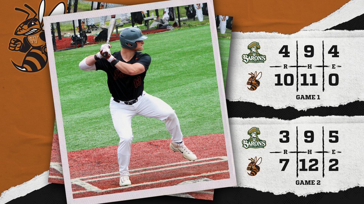 ⚾@WUSandlot posted its third @PAC_Athletics sweep in four days! #JacketUp🐝 G1: Zach Scibelli WP, 6.0IP, 3ER, 5K Eight different players scored G2: Hudson Pincavitch WP, 8.0IP, 1ER Lane Ours 2-3, HR, 3RBI, 2R Mike Bell 3-4, R, RBI waynesburgsports.com/news/2024/4/10…