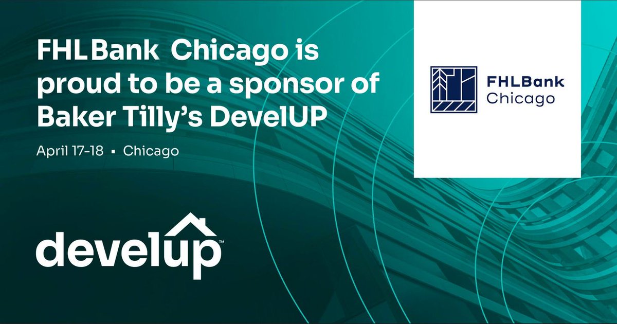 We are proud to sponsor the third annual @BakerTillyUS DevelUP conference, taking place in Chicago on April 17 and 18. Learn more: bit.ly/3TILo90