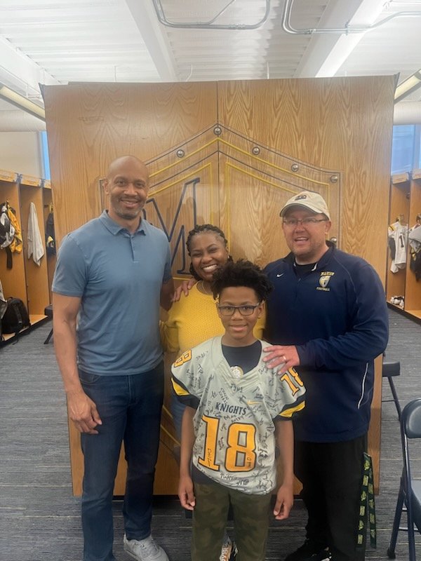 Great Celebration With The Butlers Today @MarianUFootball Double Plus Spending Time With Former Player And HOF Hawk @DCHawkFootball Tyrece Butler