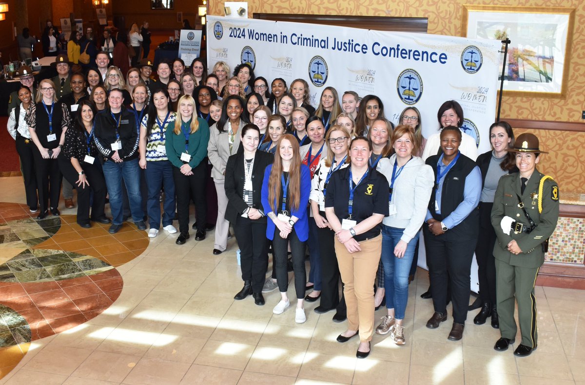 The women of the Illinois State Police from around the state, representing all ranks and units, joined forces today in East Peoria for the 2024 Women in Criminal Justice Conference. The conference opening speaker was our very own First Deputy Director Rebecca Hooks.