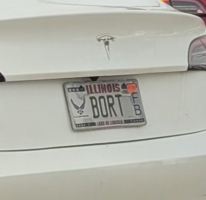 We need more Bort license plates