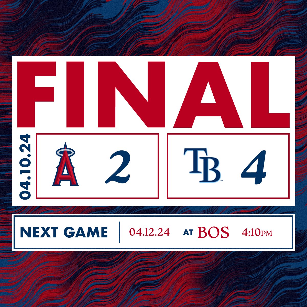 FINAL: Angels 2, Rays 4