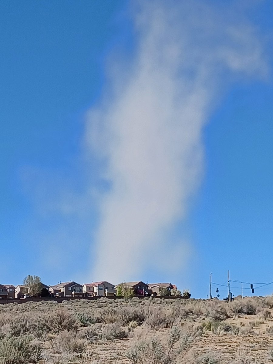 Dust devil, 4:15pm Northern/Broadmoor in Rio Rancho.  Looking north. @NWSAlbuquerque @scottao11 @enchanted_wx @granttosterudwx