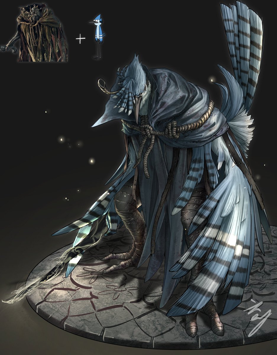 Mordecai, but embraces omen.
#RegularShow #ELDENRING