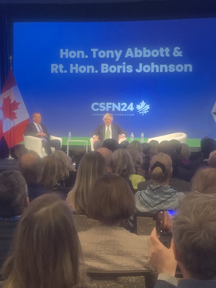 Keynote at #CSFN24 from the Rt. Hon. Boris Johnson and the Hon. Tony Abbott.