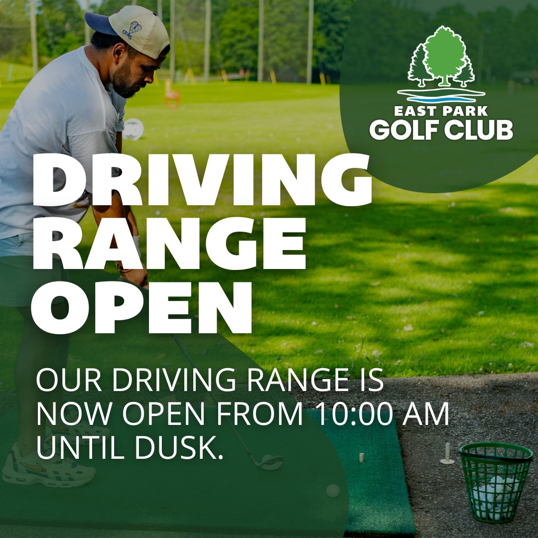 Get into the swing 🏌️

Our driving range is officially open for the season, weather permitting! 

Practice your swing on our mats and fine-tune your game with us 😎