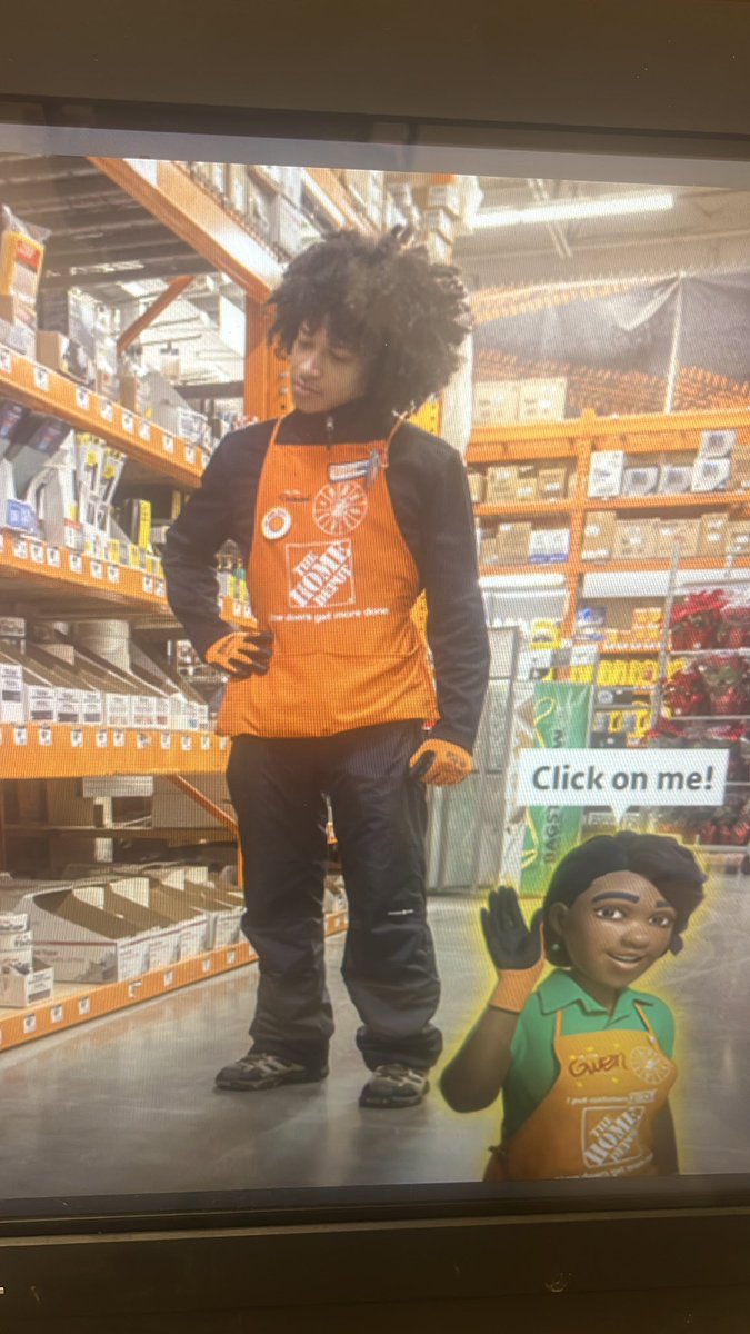 Lukkrative's tweet photo. why is @BLOODYPUSSYBIH   working at home depot https://t.co/bS4YutPaHq