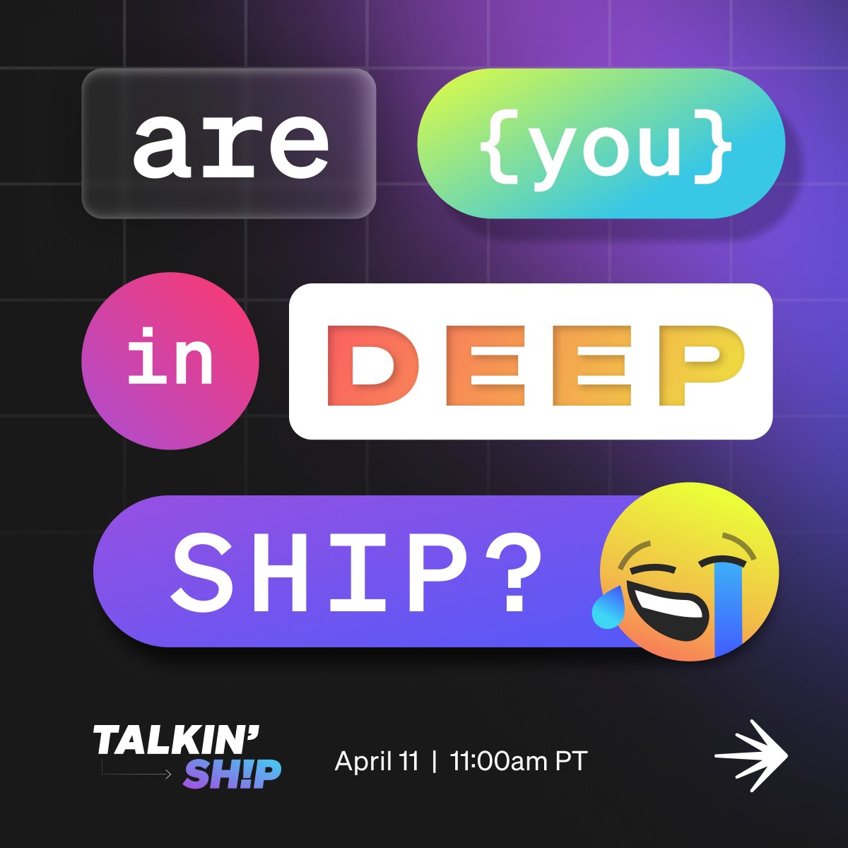 No recordings, just live code. Our virtual Talkin Ship workshops are immersive, hands-on dev experiences. It's not too late to register for tomorrow's workshop to try your hand at using feature flags! launchdarkly.com/talkin-ship/