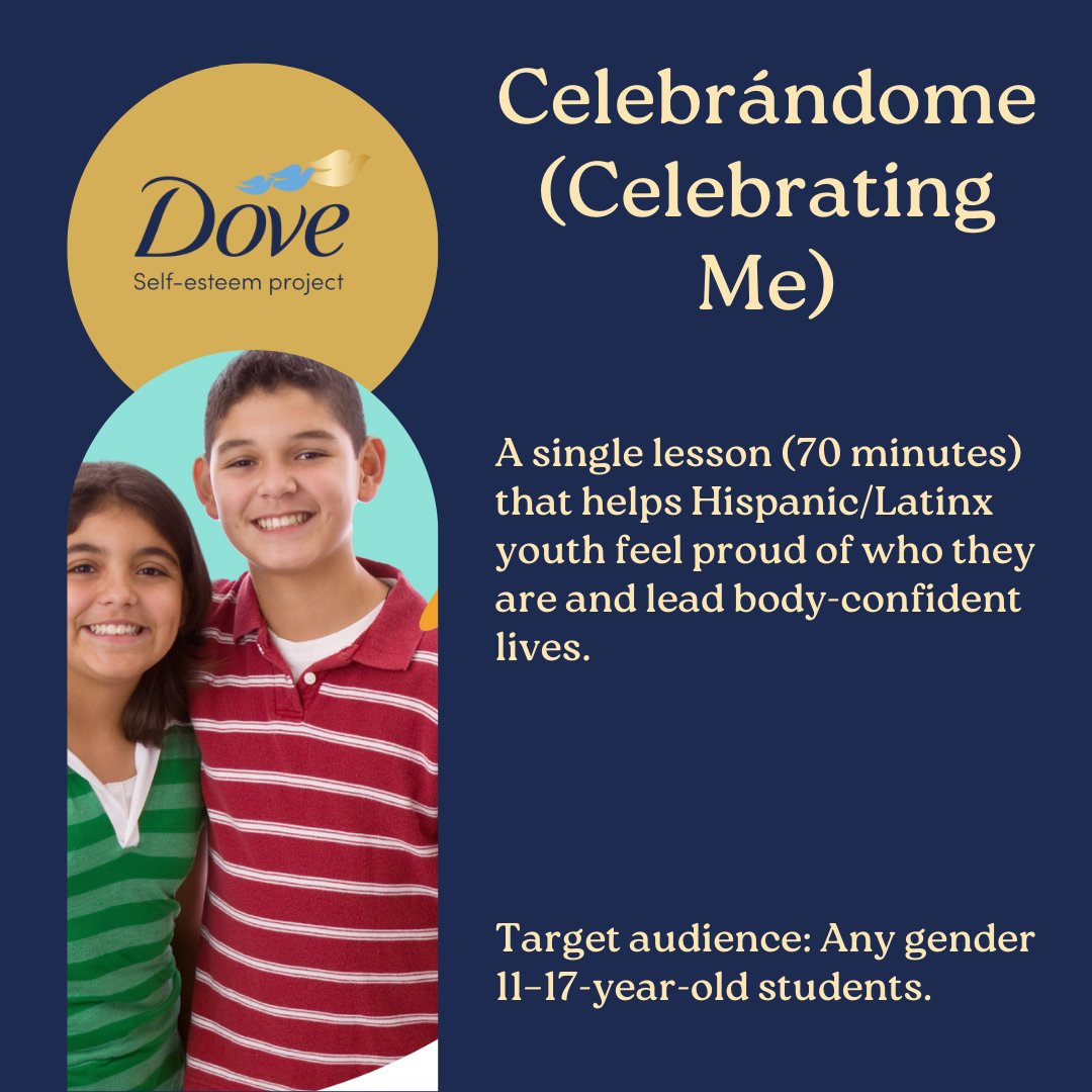 🟠Celebrándome is the newest #DoveSelfEsteemProject resource for educators to help students feel pride in who they are. 

💭How do you ensure your Hispanic/Latinx youth are empowered? 

#DovePartner