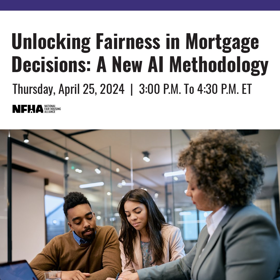 📅 Register for our April 25 webinar to learn how AI can be harnessed for both accuracy and fairness in mortgage decisions. bit.ly/3THIFg4