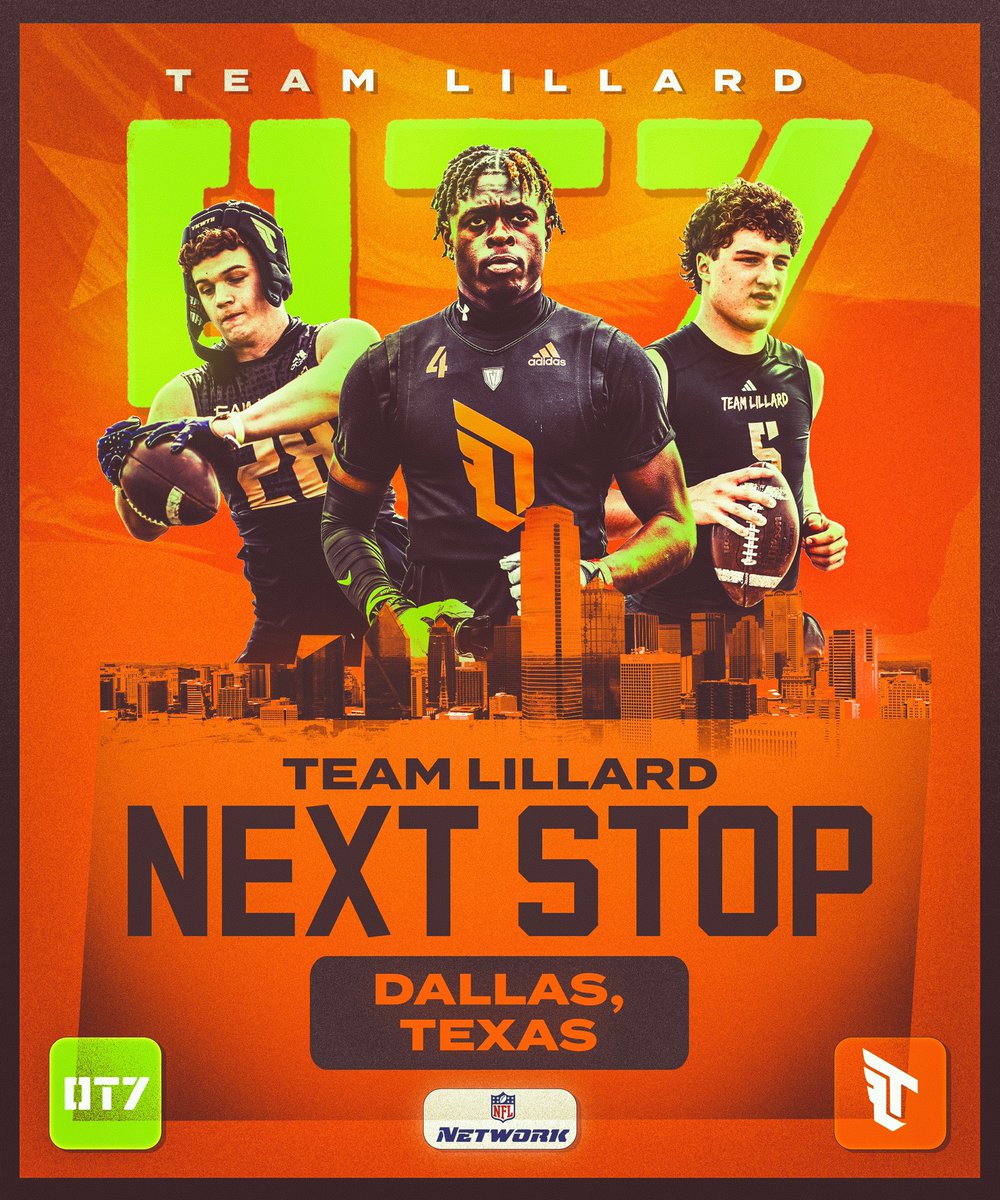 Team Lillard Football (@teamlillard7on7) on Twitter photo OT7 Dallas Takeover Coming!
✈️ We on the way!!!! #YKWTII
<a href="/overtime/">Overtime</a> <a href="/BrandonHuffman/">Brandon Huffman</a> <a href="/flyguyhuey5/">Houston Lillard</a> <a href="/Dame_Lillard/">Damian Lillard</a> <a href="/nflnetwork/">NFL Network</a> <a href="/adidasFballUS/">adidas Football US</a> <a href="/RCarterTV/">RaShaad Carter</a> <a href="/LionellSinglet1/">Lionell Singleton</a> OT7 Dallas Takeover Coming!
✈️ We on the way!!!! #YKWTII
<a href="/overtime/">Overtime</a> <a href="/BrandonHuffman/">Brandon Huffman</a> <a href="/flyguyhuey5/">Houston Lillard</a> <a href="/Dame_Lillard/">Damian Lillard</a> <a href="/nflnetwork/">NFL Network</a> <a href="/adidasFballUS/">adidas Football US</a> <a href="/RCarterTV/">RaShaad Carter</a> <a href="/LionellSinglet1/">Lionell Singleton</a>