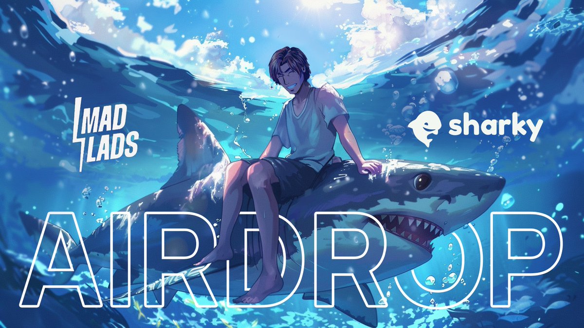 Fock it. We’re not just cool, we’re on a whole new level of awesome! 🦈 ❤️ 🎒

Big news for all <a href="/MadLads/">Mad Lads</a> holders: you’re getting a special $SHARK airdrop! 🪂🚀

Reserve your allocation now at sharky.fi/airdrop/checke…

Don’t miss out - deadline is Saturday, April 14th, at 00:00