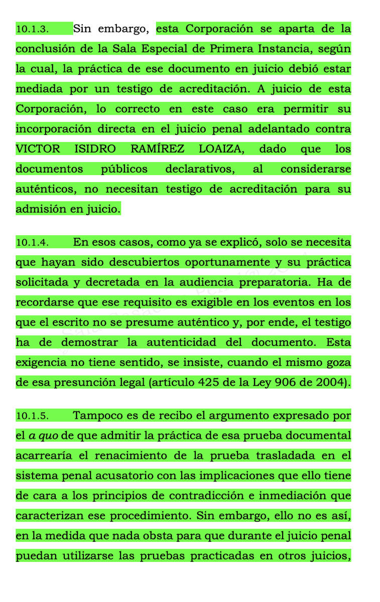 Los documentos públicos declarativos SÍ pueden ingresar directamente al juicio, sin necesidad de testigo de acreditación. No violan principio de contradicción. En el juicio penal se pueden usar pruebas de otros juicios si se cumple el proceso de descubrimiento y pertinencia