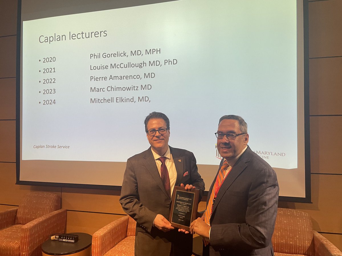 Seemant Chaturvedi (@chaturvedineuro) on Twitter photo Delighted to host <a href="/MitchElkind/">Mitchell Elkind</a> for the 5th annual Caplan lecture <a href="/umarylandneuro/">Maryland Neurology Residency</a>. An enlightening update on the role of inflammation, infection, and biomarkers in stroke. Much more to be learned! <a href="/msphippsmd/">Michael Phipps, MD, MHS</a> <a href="/CroninNeuro/">Carolyn Cronin</a> <a href="/PracMeh/">Prachi Mehndiratta MD, FAHA</a> Delighted to host <a href="/MitchElkind/">Mitchell Elkind</a> for the 5th annual Caplan lecture <a href="/umarylandneuro/">Maryland Neurology Residency</a>. An enlightening update on the role of inflammation, infection, and biomarkers in stroke. Much more to be learned! <a href="/msphippsmd/">Michael Phipps, MD, MHS</a> <a href="/CroninNeuro/">Carolyn Cronin</a> <a href="/PracMeh/">Prachi Mehndiratta MD, FAHA</a> 