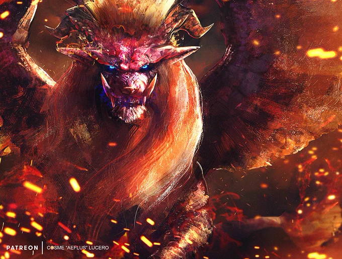 Who is the hardest one to fight out of this four? Personally, Kirin has always kicked my butt. He is just so nimble and hits like a truck.  #fanart #MonsterHunter 