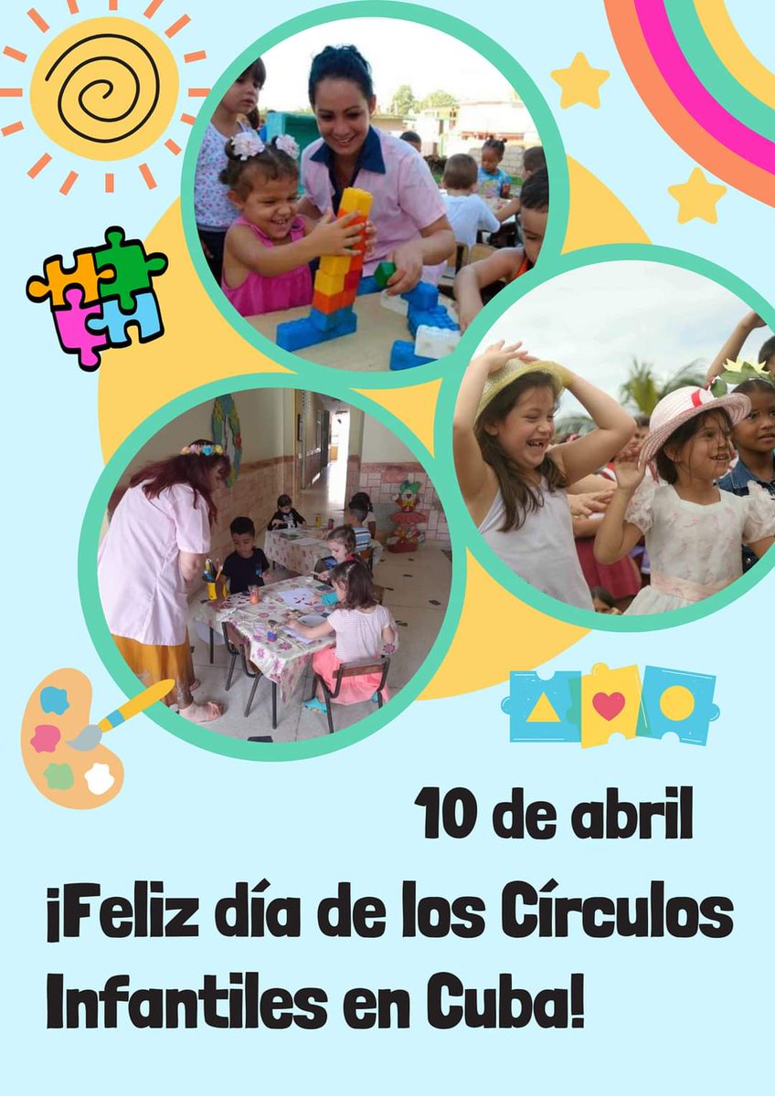 📝El 10 abril de 1961 se crean los Círculos Infantiles, obra genuina de la Revolución.
#ArtemisaJuntosSomosMás