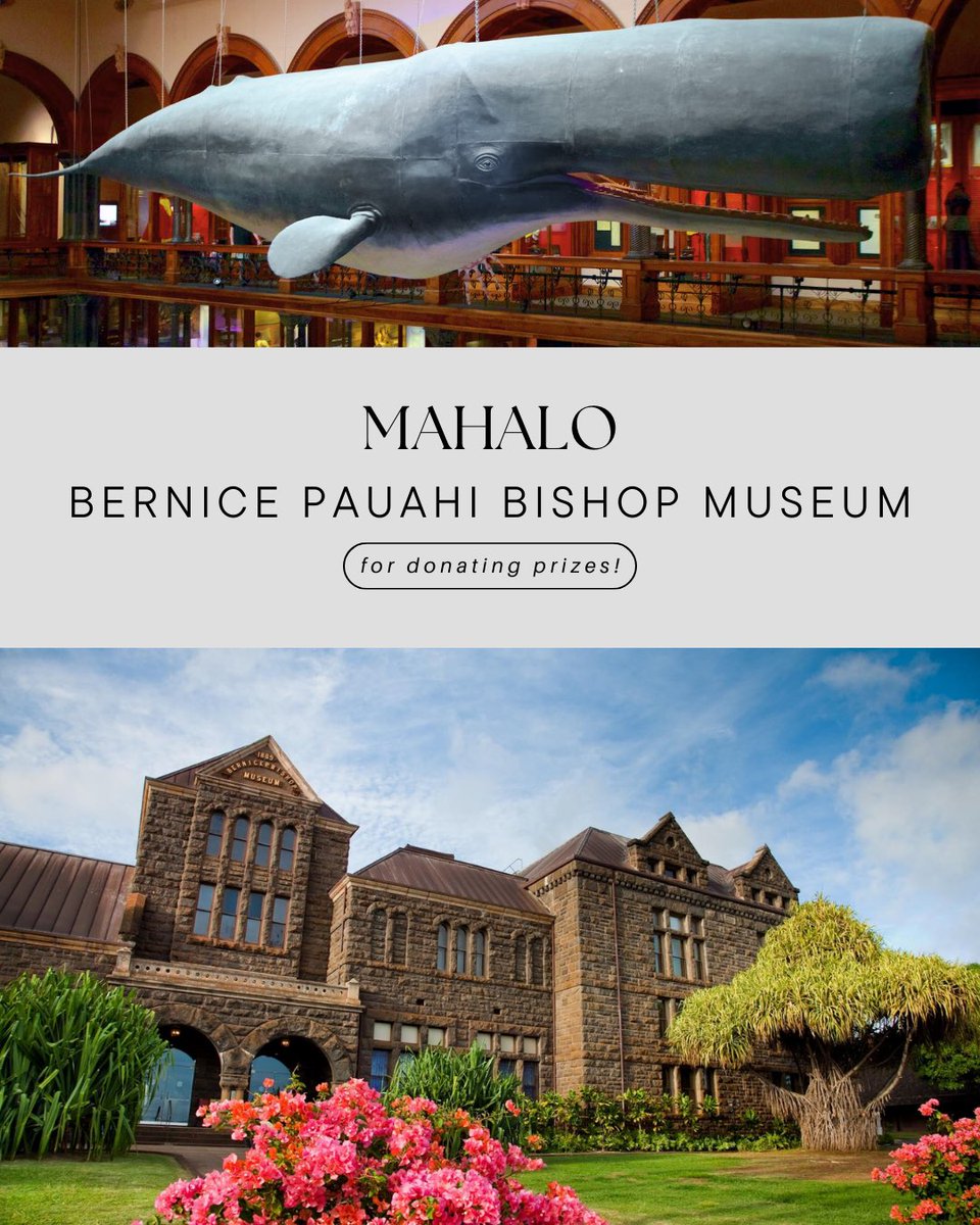 The Bernice Pauahi Bishop Museum is a champion of science🔬, culture🌋, and history🎞️ here in Hawai’i. Today, we thank them for their generous donation of prizes to the Art &amp; Photo Contest 🎨📸.

Vote now, so that your favorites can win! Link in bio.