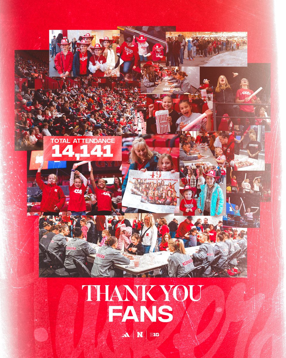 We couldn’t do this without you, Husker Nation. 🫶 This season we had our highest average meet attendance since 2019!
