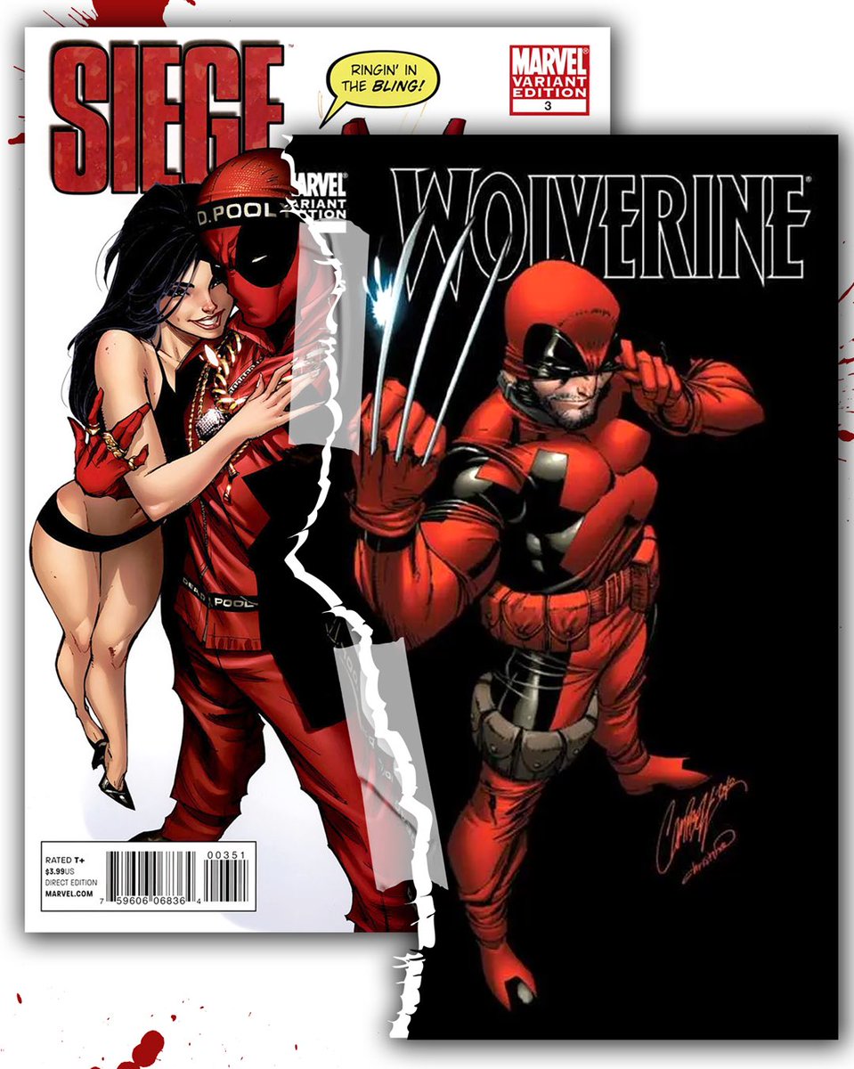 ☝️Reimagines my ultra rare Siege # 3 & Wolverine #1 covers from 2010 as a 2024 combo! 👥