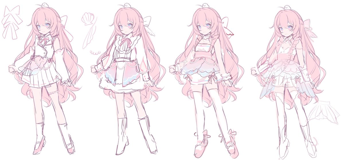 「trying to find a cute outfit for merm on」|♡ a r i r u ♡ 2.0 soon!のイラスト