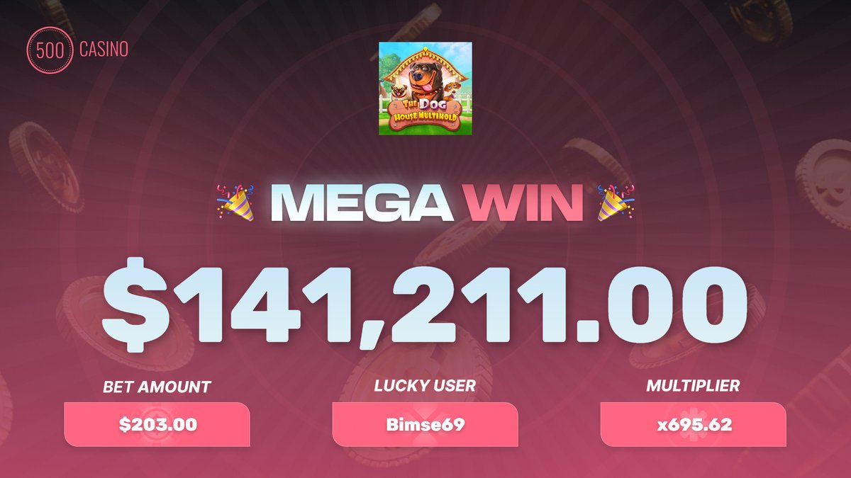 🎉 GIVEAWAY TIME 🎉 Congratulations on the HUGE WIN, Bimse69! 💰 GIVEAWAY: ✅Just RT & Like, and Follow for a chance to win some free spins on Dog House!