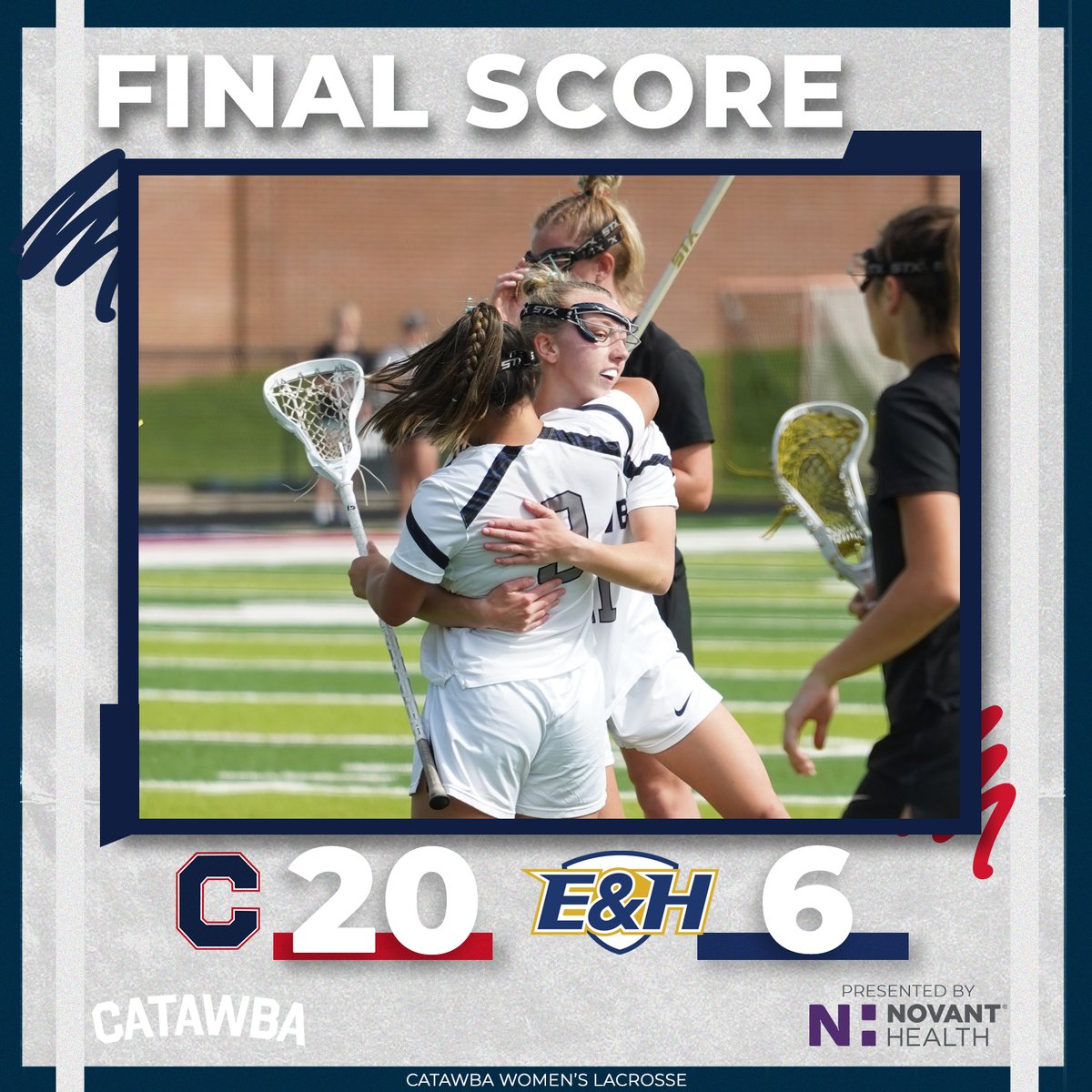 Catawba Wins! @catwlax takes down Emory & Henry behind 4 goals from Abby Shuren & Ella McCusker. Back in action Saturday for Senior Day!