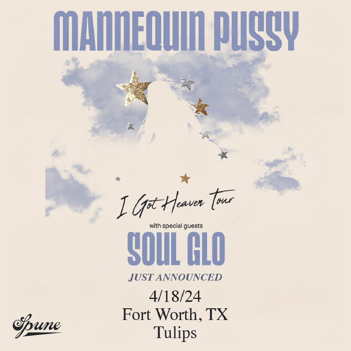 🌠 THUR, APRIL 18TH! 🌷 Mannequin Pussy: I Got Heaven Tour w/ Soul Glo at Tulips on April 18th! ⁠ 🎟️ Tickets: l8r.it/rxJg