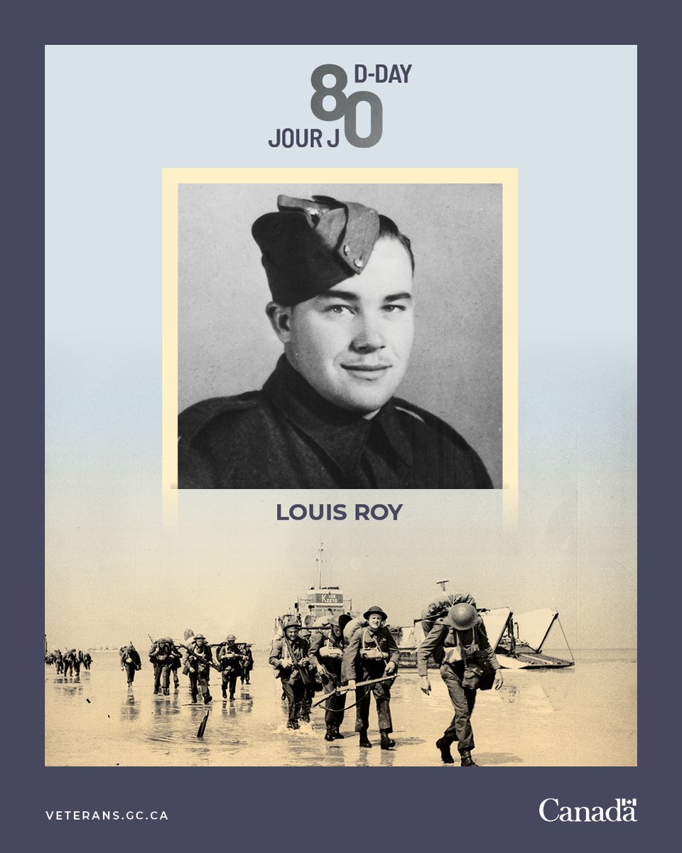 We are 57 days to D-Day. Tens of thousands of Canadians took part in the Normandy Campaign in 1944. Louis Roy was one of them. Learn more about the road to #DDay80: ow.ly/8YYQ50RczXE #CanadaRemembers