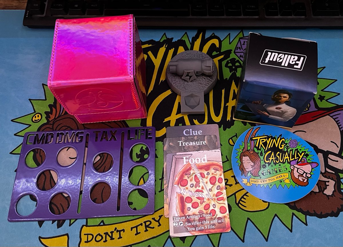 TryingCasual's tweet photo. Giveaway time !

-Here is another chance to win a fallout pre-con and this one is the Science! deck we did with 
@kurohitsuki 

-To win this deck ! Like/share and follow both 
@kurohitsuki 
  and I.

-I’d also love to know what cards you’d use to upgrade this in the comments https://t.co/C5a99tIACR