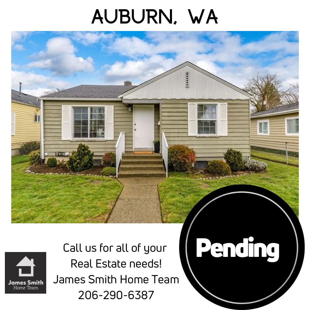 🏡🌟UNDER CONTRACT ALERT!🌟🏡 We’re thrilled to announce that our first time homebuyer is on his way to homeownership! 💼🏠

#JamesSmithHomeTeam #AuburnWA #SeattleRealtor #FederalWayRealtor #TacomaRealtor #SeattleRealEstate #FederalWayRealEstate #TacomaRealEstate