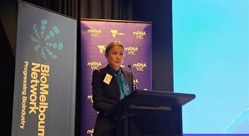 Welcome to Phoebe Dunn, Acting CEO, mRNA Victoria, who is opening proceedings #mRNASeries