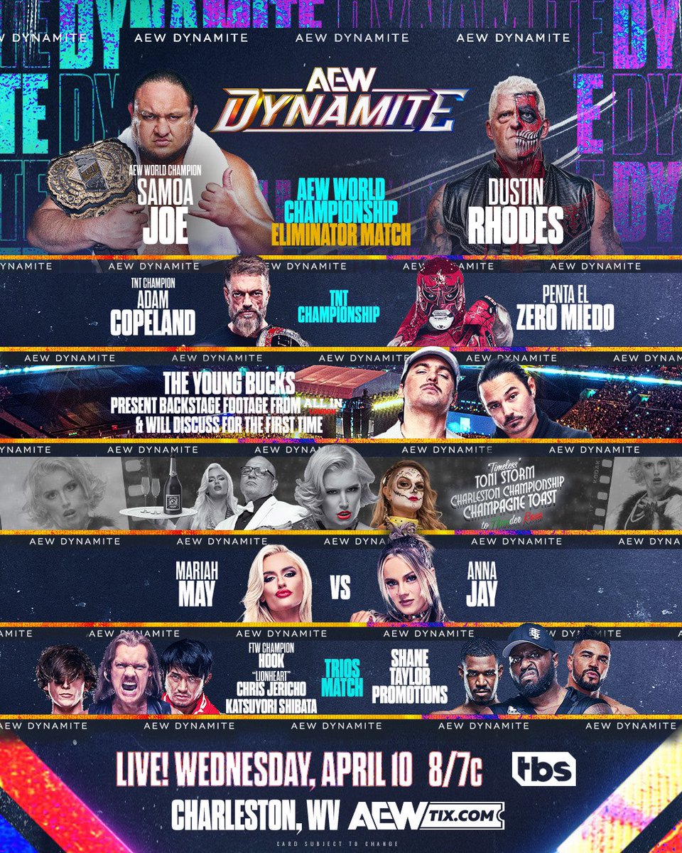 BIG night in store for #AEWDynamite. @dustinrhodes has a big opportunity and it all starts tonight at 8/7 CT on @TBSNetwork @AEW #AEW #TrustMe