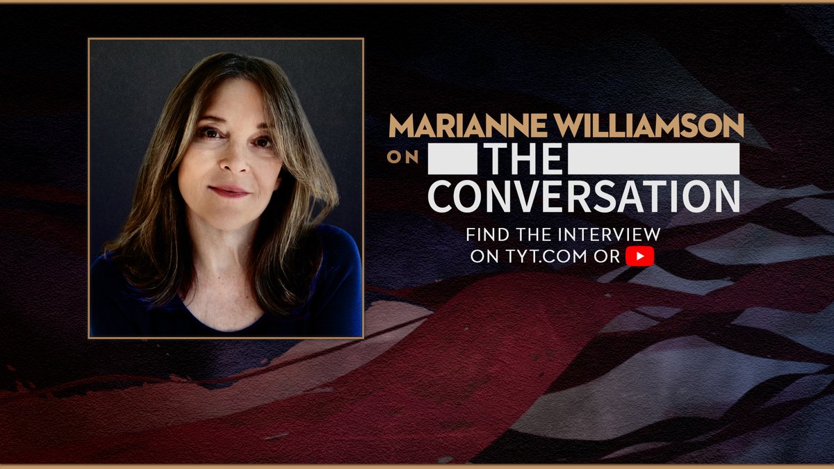 WATCH: POTUS candidate @marwilliamson joins @cenkuygur on #tytlive's The Conversation to discuss her presidential run, her decision to unsuspend her campaign, and reveals the brutal reality of running a campaign against the Democratic Party machine ▶️ youtube.com/watch?v=frch0o…