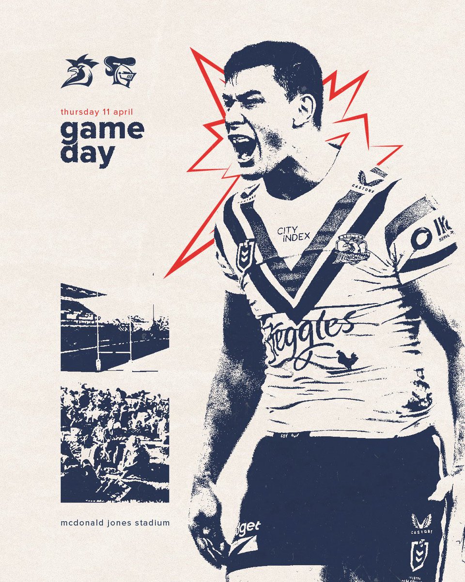 Thursday night footy on the road 🐓#EastsToWin