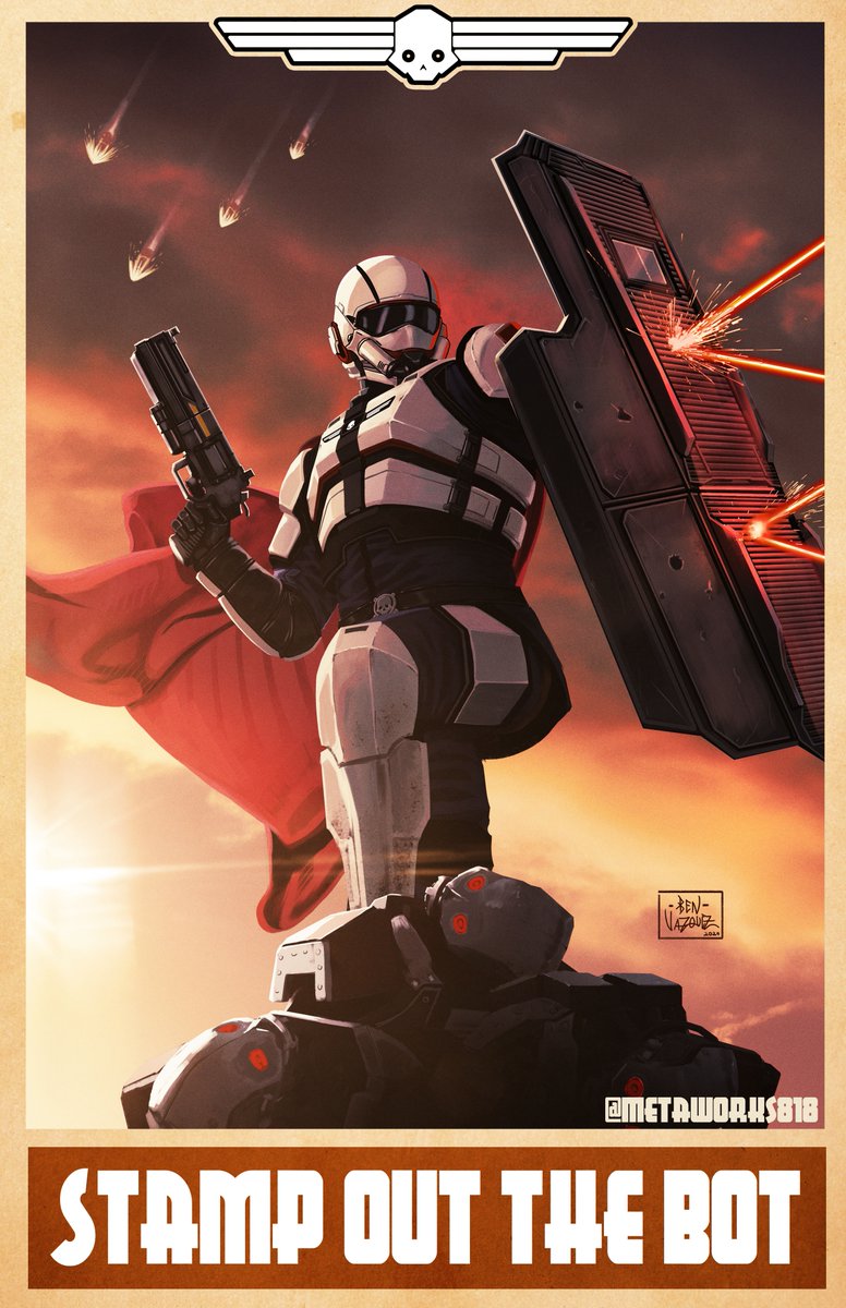 MetaWorks818's tweet image. “How’d you like the taste of freedom?”

Helldivers 2 com!ss!on.

#Helldivers2 #Helldivers2Art #Automatons