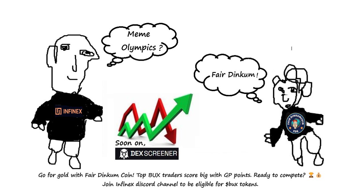 To be eligible for $BUX token &amp; enter memlympics:

1) Follow, like &amp; retweet

2) Join Infinex discord: discord.gg/8dVDnf9x

3) For memlympics info, read xip-20: proposals.infinex.io/xips/xip-20

Hurry, 1,000,000 GP to be distributed!

 #infinex #MemecoinSeason2024 #Memes  #competition