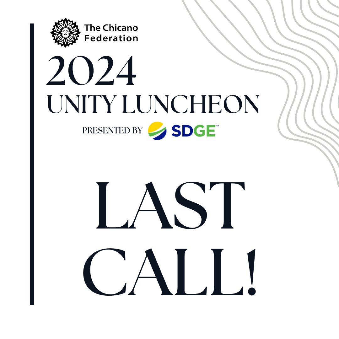 The Unity Luncheon is close to selling out! Don't miss the opportunity to hear from our keynote speaker, don Miguel Ruiz Jr. and support the Federation's work in our comunidad. There are only a few spots left. Get your tickets and sponsorships now! chicanofederation.salsalabs.org/2024UnityLunch…