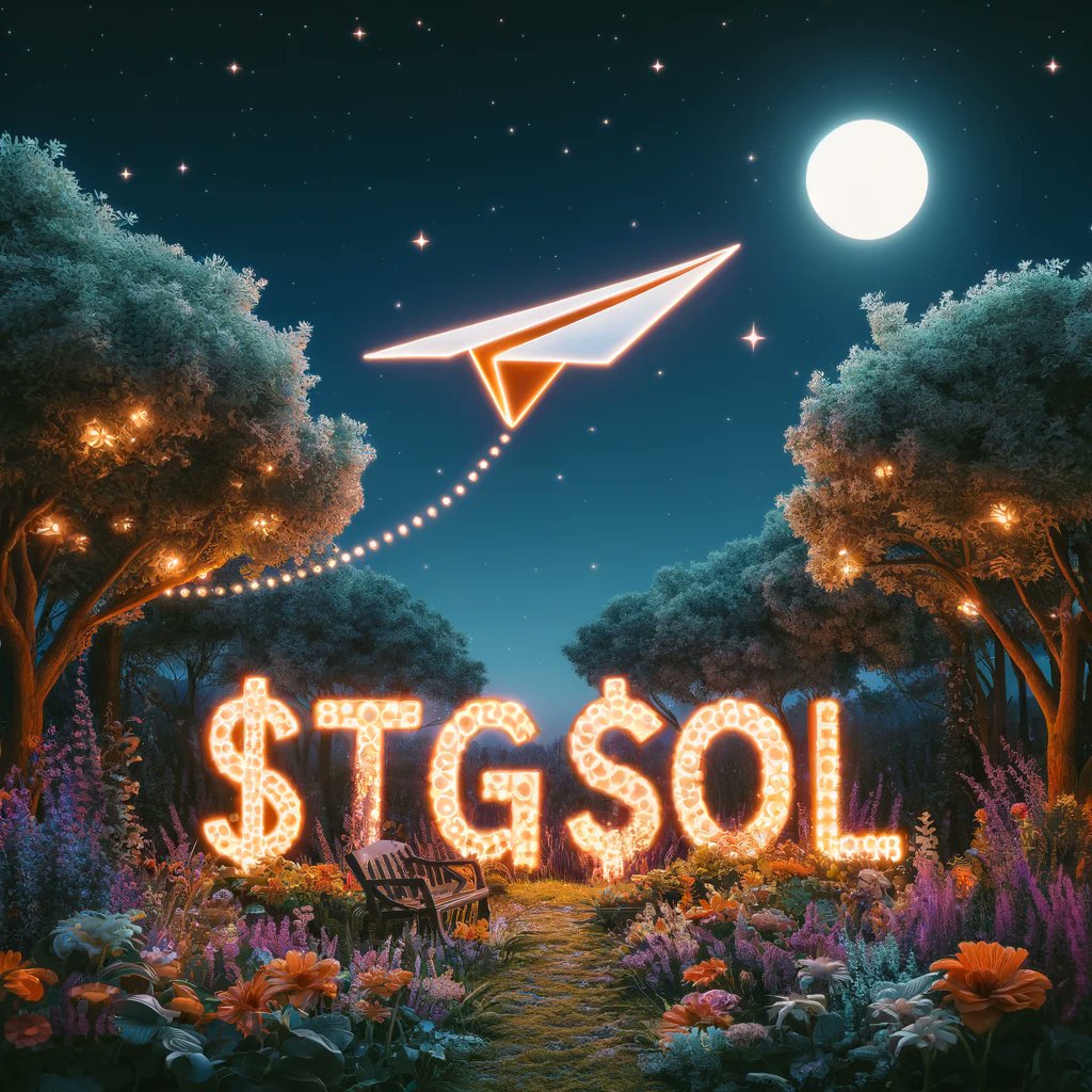 As night falls, $TGSol lights up the path to discovery in a garden of endless possibilities. With every star that twinkles above, our potential grows. Embrace the tranquility of progress in the #Solana ecosystem—where dreams and reality merge under the moon's glow as we prepare…