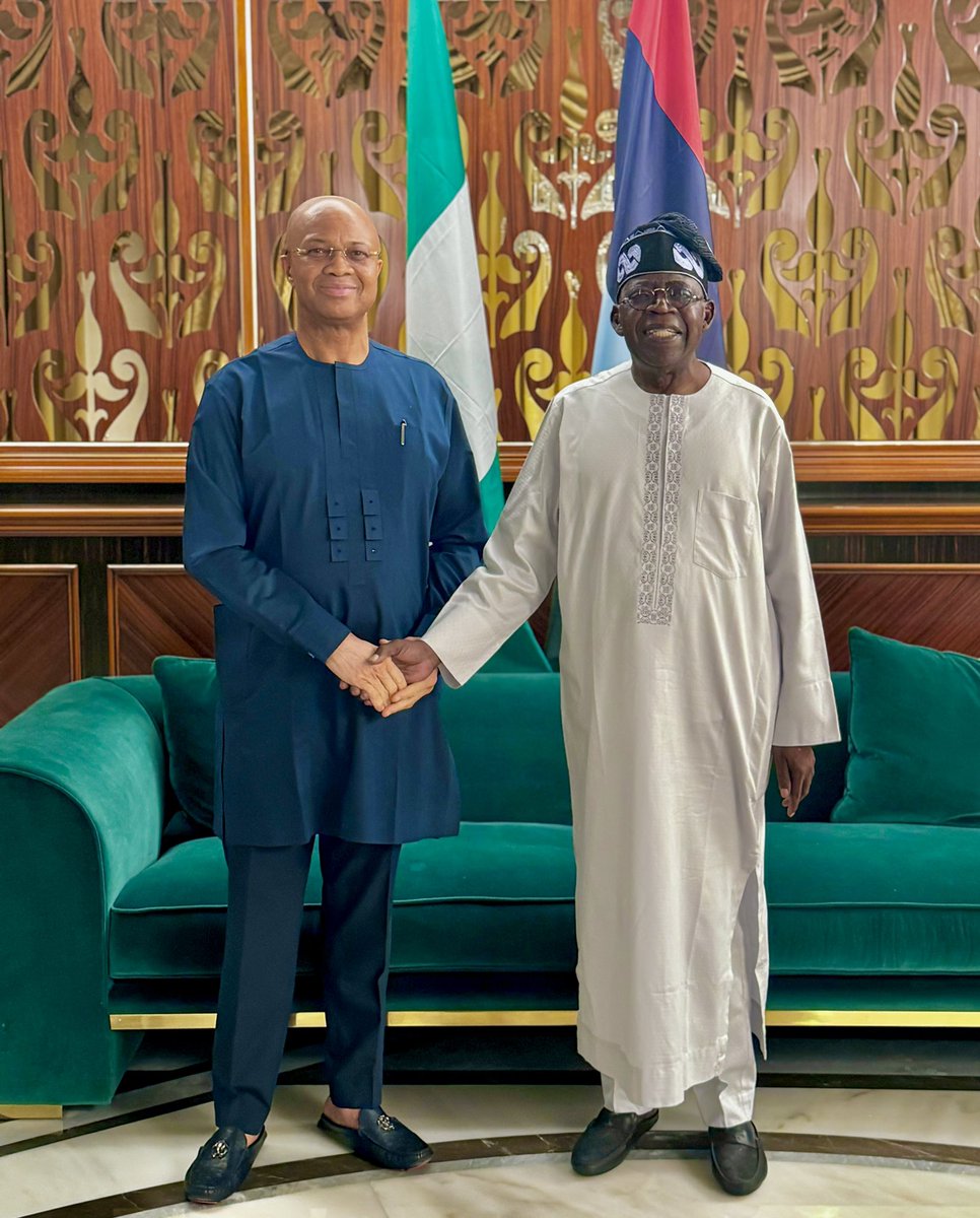 President Bola Tinubu welcomed the Director-General of the Budget Office of the Federation, Ben Akabueze, for a visit to commemorate Eid Mubarak in Lagos State. #EidMubarak #PresidentTinubuInLagos