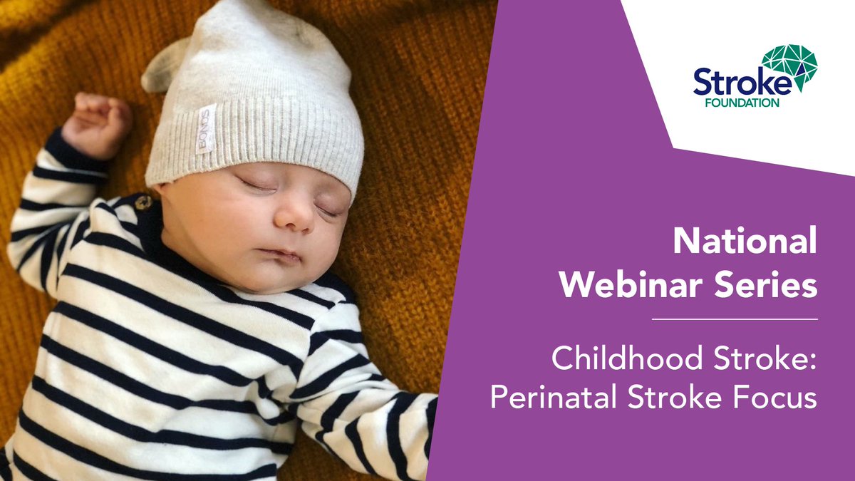 Perinatal stroke can occur any time from the middle of pregnancy to the first month after birth. Up to 600 children will have a stroke in Australia this year. Join us for our National Webinar Series on Childhood Stroke later this month. Register today: strokefoundation.zoom.us/webinar/regist…