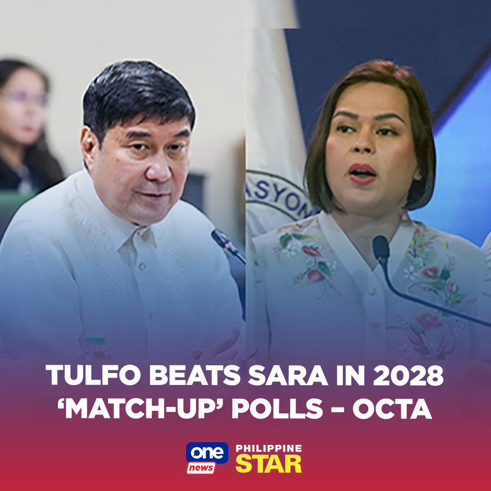 If the 2028 presidential race would be down to two leading candidates, Sen. Raffy Tulfo will win by a significant margin against Vice President Sara Duterte, based on commissioned polls conducted by the OCTA Research group. bit.ly/3Ja8Pn3 | via @onenewsph