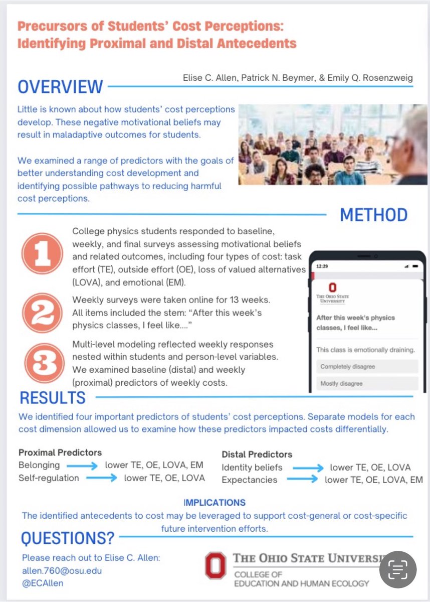 Starting to feel a bit sad that I’m missing #AERA24! Hope everyone has a great conference and takes advantage of <a href="/MotSIG_GSC/">MotSIG Grad Students</a> events! 

Please also check out <a href="/pnbeymer/">Patrick Beymer</a> &amp; <a href="/emilyqr/">Emily Rosenzweig</a> presenting our work on cost development! 4/12 @ 11:25am, Level 200, Exhibit Hall B.